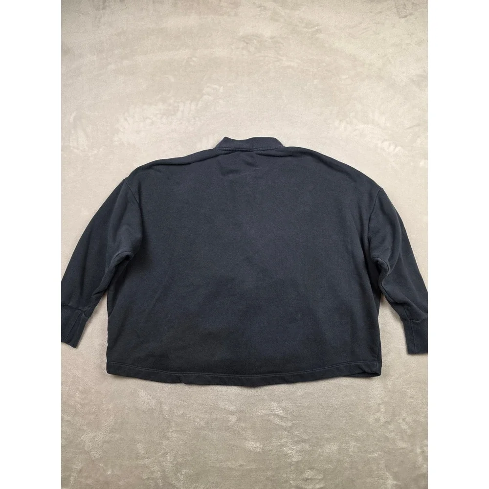 Nike Full Zip Sweatshirt Womens Medium Black DD5376 Oversized Fleece Jacket